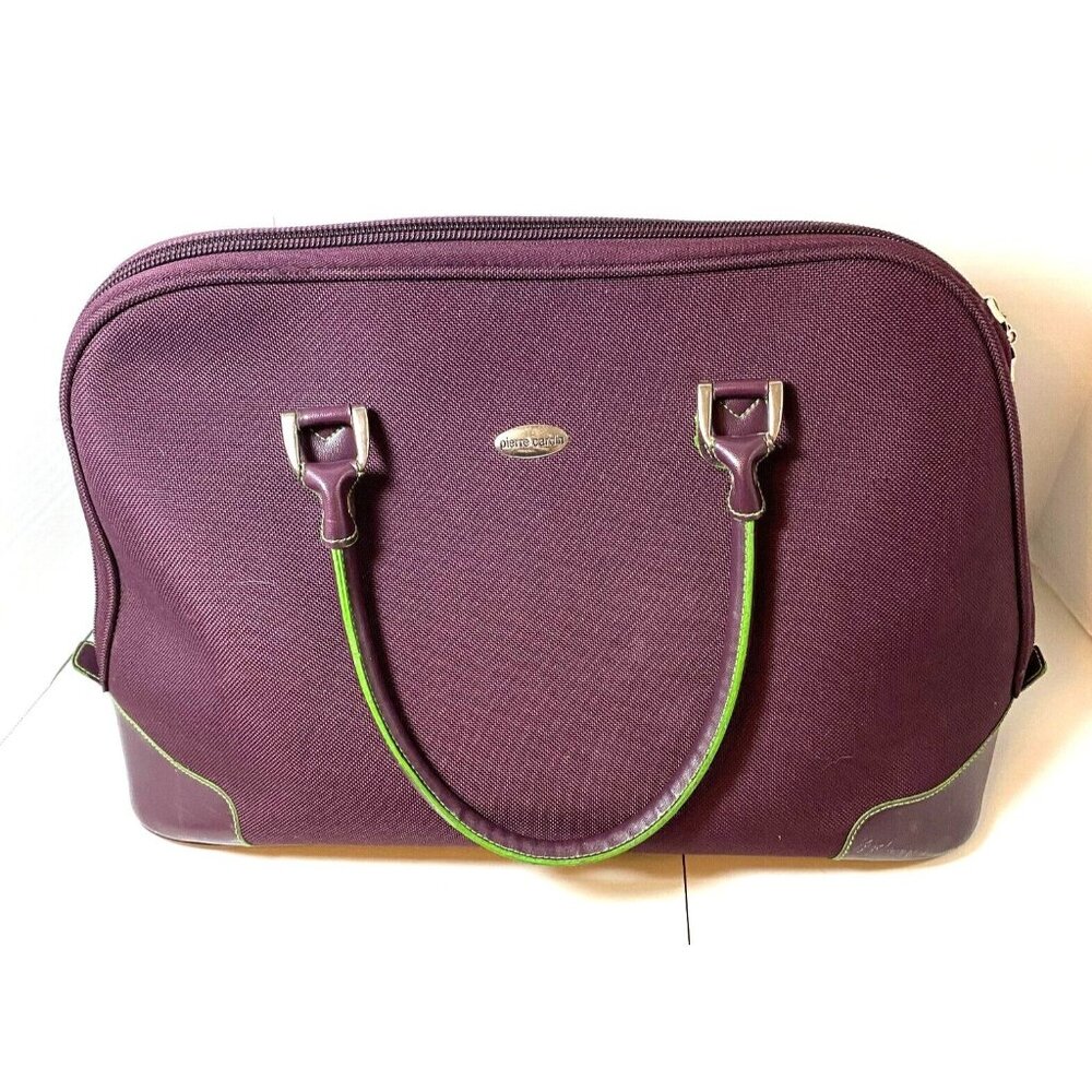 Pierre Cardin ~Large Burgundy Overnight Bag /Carry-on Luggage Bag Weekender Bag